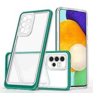 For Samsung Galaxy A52 4G / 5G Bright Series Clear Acrylic + PC+TPU Shockproof Case(Dark Green)