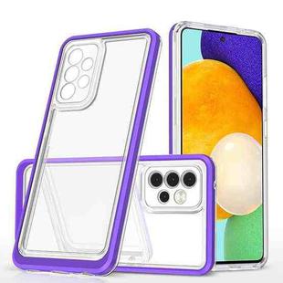 For Samsung Galaxy A52 4G / 5G Bright Series Clear Acrylic + PC+TPU Shockproof Case(Purple)