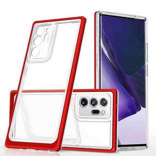 For Samsung Galaxy Note20 Ultra Bright Series Clear Acrylic + PC+TPU Shockproof Case(Red)