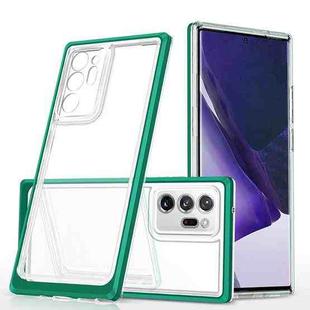 For Samsung Galaxy Note20 Ultra Bright Series Clear Acrylic + PC+TPU Shockproof Case(Dark Green)