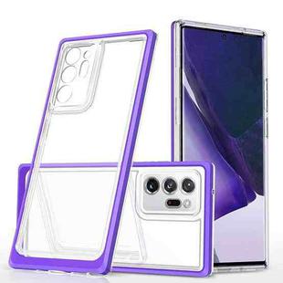 For Samsung Galaxy Note20 Ultra Bright Series Clear Acrylic + PC+TPU Shockproof Case(Purple)