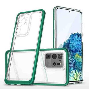 For Samsung Galaxy S20 Bright Series Clear Acrylic + PC+TPU Shockproof Case(Dark Green)