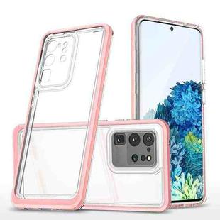 For Samsung Galaxy S20+ Bright Series Clear Acrylic + PC+TPU Shockproof Case(Pink)