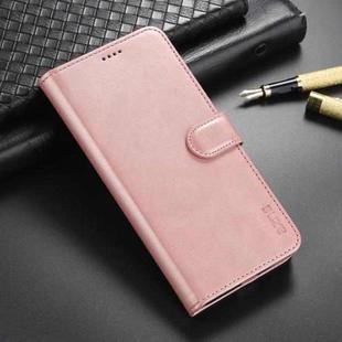 For Honor V40 AZNS Skin Feel Calf Texture Horizontal Flip Leather Case with Card Slots & Holder & Wallet(Rose Gold)