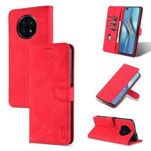 For Honor X20 AZNS Skin Feel Calf Texture Horizontal Flip Leather Case with Card Slots & Holder & Wallet(Red)