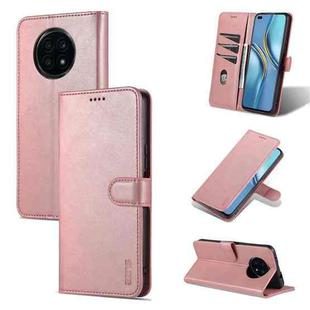 For Honor X20 AZNS Skin Feel Calf Texture Horizontal Flip Leather Case with Card Slots & Holder & Wallet(Rose Gold)