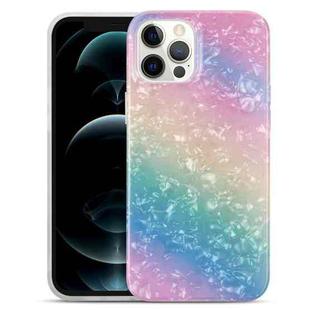 For iPhone 13 Gradient Color Shell Texture IMD TPU Shockproof Case(Gradient Rainbow)