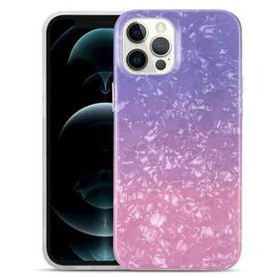 For iPhone 12 mini Gradient Color Shell Texture IMD TPU Shockproof Case (Gradient Purple Pink)