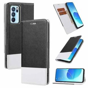 For OPPO Reno6 Pro 5G Cross Texture Magnetic Horizontal Flip Leather Case with Card Slots & Holder & Wallet(Black)