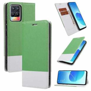 For OPPO Realme 8 Cross Texture Magnetic Horizontal Flip Leather Case with Card Slots & Holder & Wallet(Green)