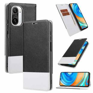 For Xiaomi Redmi K40 Cross Texture Magnetic Horizontal Flip Leather Case with Card Slots & Holder & Wallet(Black)