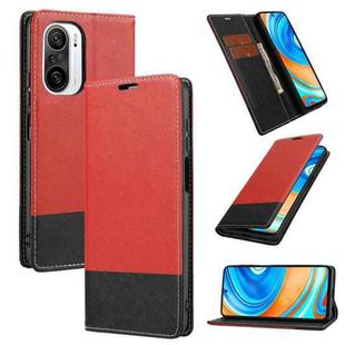 For Xiaomi Redmi K40 Cross Texture Magnetic Horizontal Flip Leather Case with Card Slots & Holder & Wallet(Red)