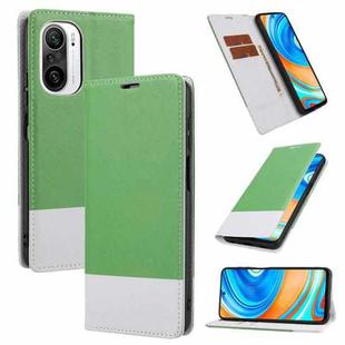 For Xiaomi Redmi K40 Cross Texture Magnetic Horizontal Flip Leather Case with Card Slots & Holder & Wallet(Green)
