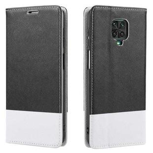 For Xiaomi Redmi Note 9 Pro Cross Texture Magnetic Horizontal Flip Leather Case with Card Slots & Holder & Wallet(Black)