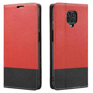 For Xiaomi Redmi Note 9 Pro Cross Texture Magnetic Horizontal Flip Leather Case with Card Slots & Holder & Wallet(Red)