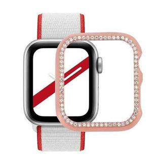 Metal Diamond Protective Watch Case For Apple Watch Series 6 & SE & 5 & 4 44mm(Rose Gold)