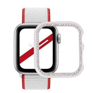 Metal Diamond Protective Watch Case For Apple Watch Series 6 & SE & 5 & 4 44mm(Silver)