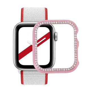 Metal Diamond Protective Watch Case For Apple Watch Series 3 & 2 & 1 42mm(Pink)