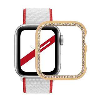 Metal Diamond Protective Watch Case For Apple Watch Series 3 & 2 & 1 38mm(Gold)
