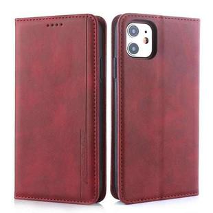 For iPhone 11 Diaobaolee Gemini Magnetic Buckle Horizontal Flip Leather Case with Holder & Card Slots(Red)