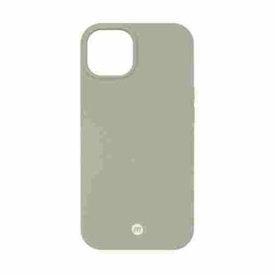 For iPhone 13 MOMAX Liquid Silicone Magnetic Shockproof Case(khaki)