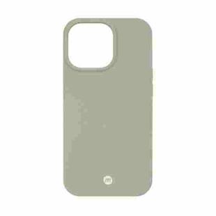 For iPhone 13 Pro MOMAX Liquid Silicone Magnetic Shockproof Case (khaki)