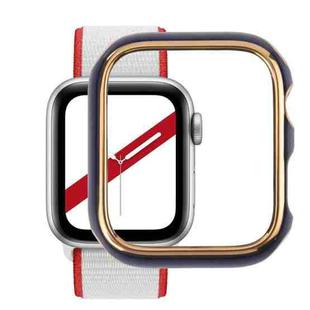 Dual-color Electroplating PC Protective Watch Case For Apple Watch Series 7 & 6 & SE & 5 & 4 44mm(Phnom Penh + Blue Background)