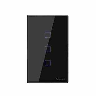 Sonoff T3 US-TX 433 RF WIFI Smart Remote Control Wall Touch Switch, US Plug, Style:Three Buttons