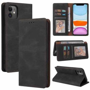 Simple Suction Closure Horizontal Flip Leather Case with Holder & Card Slot & Wallet For iPhone 11 Pro Max(Black)