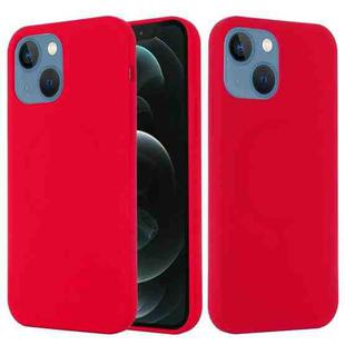 For iPhone 13 mini Shockproof Silicone Magnetic Magsafe Case (Red)