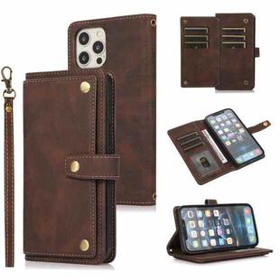 For iPhone 12 mini PU + TPU Horizontal Flip Leather Case with Holder & Card Slot & Wallet & Lanyard (Brown)