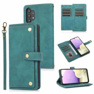 For Samsung Galaxy A32 5G PU + TPU Horizontal Flip Leather Case with Holder & Card Slot & Wallet & Lanyard(Lake Blue)