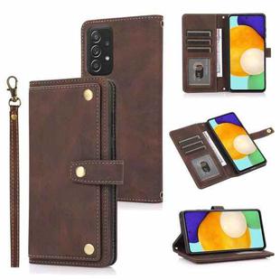 For Samsung Galaxy A52 5G / 4G PU + TPU Horizontal Flip Leather Case with Holder & Card Slot & Wallet & Lanyard(Brown)