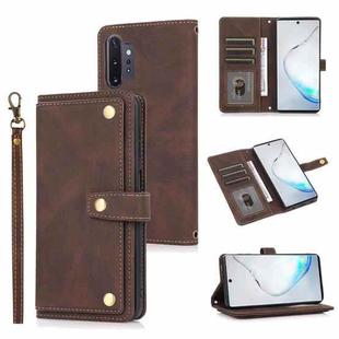 For Samsung Galaxy Note 10 Pro PU + TPU Horizontal Flip Leather Case with Holder & Card Slot & Wallet & Lanyard(Brown)
