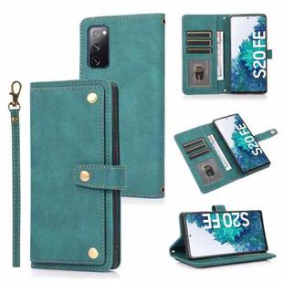 For Samsung Galaxy S20 FE PU + TPU Horizontal Flip Leather Case with Holder & Card Slot & Wallet & Lanyard(Lake Blue)