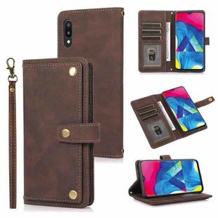 For Samsung Galaxy A10 / M10 PU + TPU Horizontal Flip Leather Case with Holder & Card Slot & Wallet & Lanyard(Brown)
