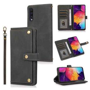 For Samsung Galaxy A50 / A30s / A50s PU + TPU Horizontal Flip Leather Case with Holder & Card Slot & Wallet & Lanyard(Black)