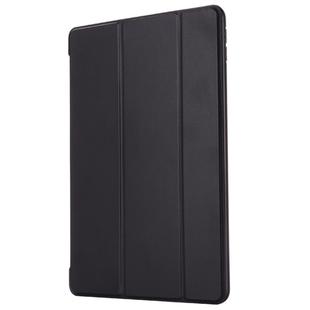 For iPad 10.2 2021 / 2020 / 2019 GEBEI Shockproof Horizontal Flip Leather Case with Three-folding Holder(Black)