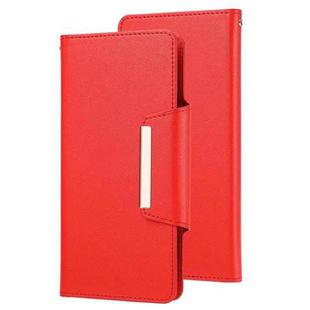 For iPhone SE 2022 / SE 2020 / 8 / 7 Ultra-thin Separable Magnetic Horizontal Flip Leather Case with Card Slot & Wallet(Red)