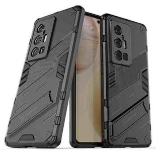 For vivo X70 Pro+ Punk Armor 2 in 1 PC + TPU Shockproof Case with Invisible Holder(Black)