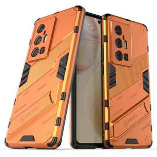 For vivo X70 Pro+ Punk Armor 2 in 1 PC + TPU Shockproof Case with Invisible Holder(Orange)