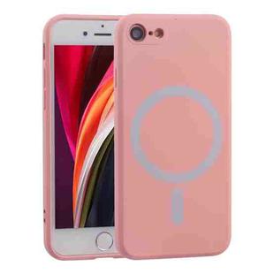 For iPhone SE 2022 / SE 2020 / 8 / 7 Silicone Full Coverage Shockproof Magsafe Case(Pink)