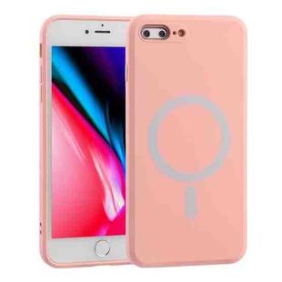 Silicone Full Coverage Shockproof Magsafe Case For iPhone 7 Plus / 8 Plus(Pink)