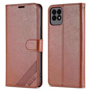 For Huawei Maimang 10 SE 5G AZNS Sheepskin Texture Horizontal Flip Leather Case with Holder & Card Slots & Wallet(Brown)