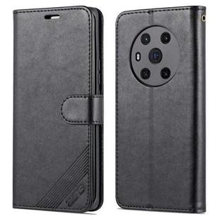 For Honor Magic3 AZNS Sheepskin Texture Horizontal Flip Leather Case with Holder & Card Slots & Wallet(Black)