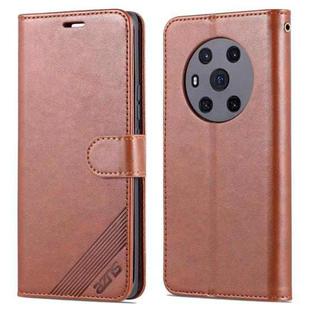 For Honor Magic3 AZNS Sheepskin Texture Horizontal Flip Leather Case with Holder & Card Slots & Wallet(Brown)