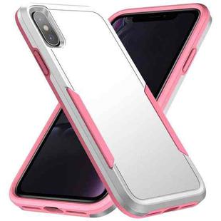 For iPhone X / XS Pioneer Armor Heavy Duty Shockproof Phone Case(White)