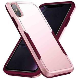 For iPhone X / XS Pioneer Armor Heavy Duty Shockproof Phone Case(Pink)