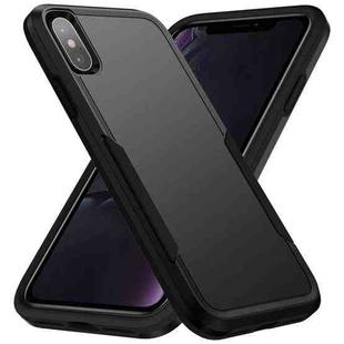 For iPhone X / XS Pioneer Armor Heavy Duty Shockproof Phone Case(Black)