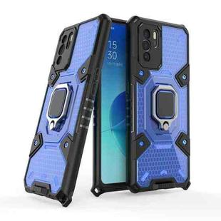 For OPPO Reno 6Z Space PC + TPU Ring Holder Protective Case(Blue)